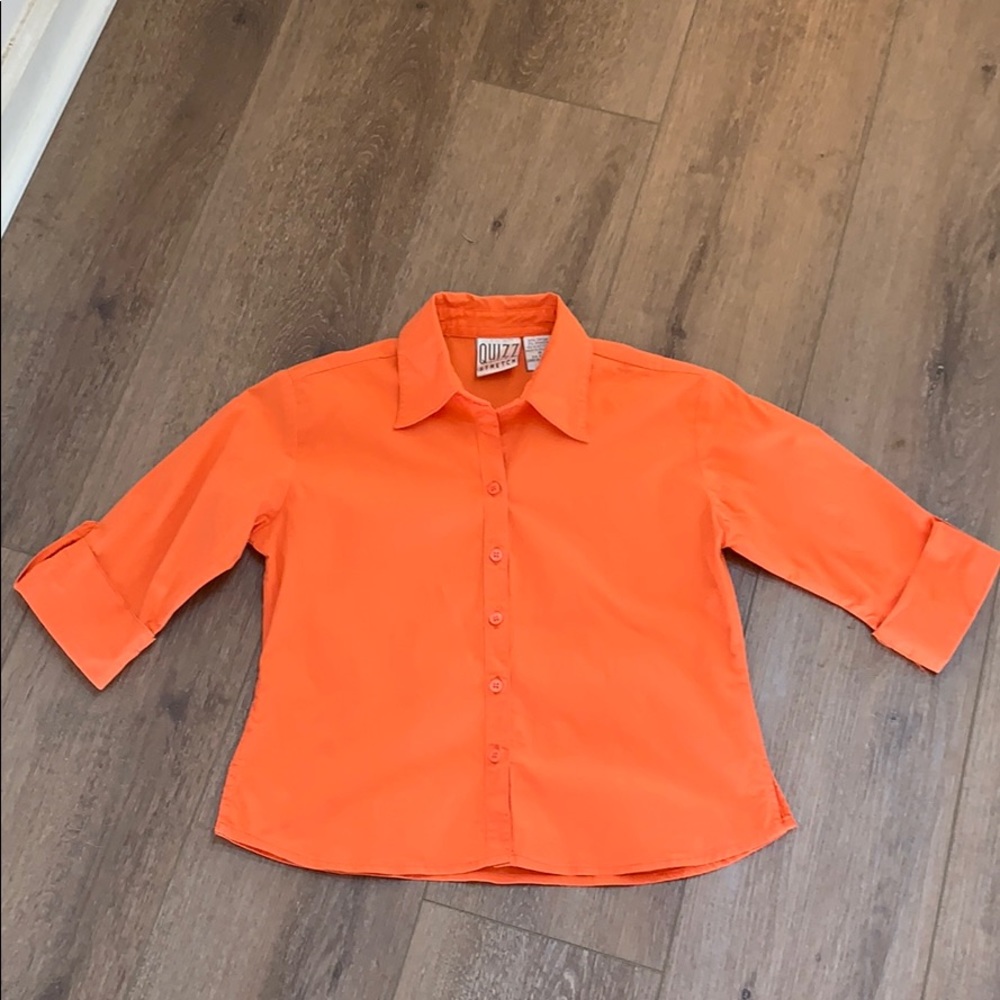 Orange Button Down Shirt (Girls)